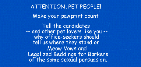 Make your bark heard! Write your own statement on same sex marriage for pets!